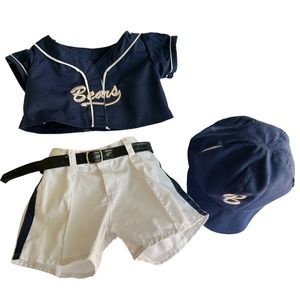 2001 Bear Factory Plush Stuffed Clothes Bears 10 Baseball Jersey Outfit 3 Piece